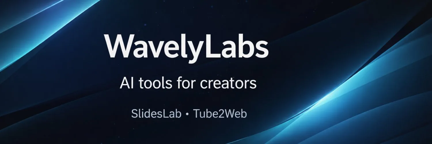 WavelyLabs brand header featuring the AI product studio.